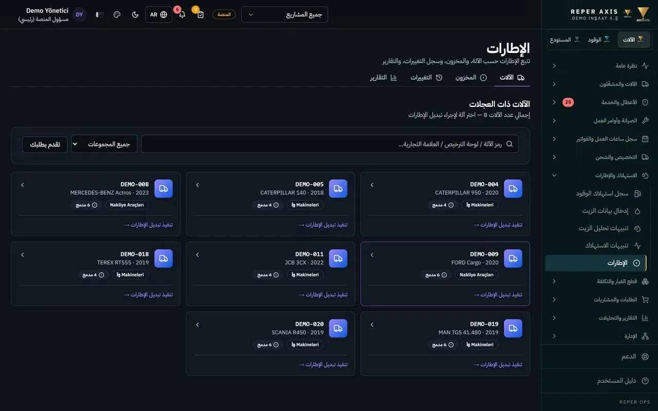 إدارة الإطارات
