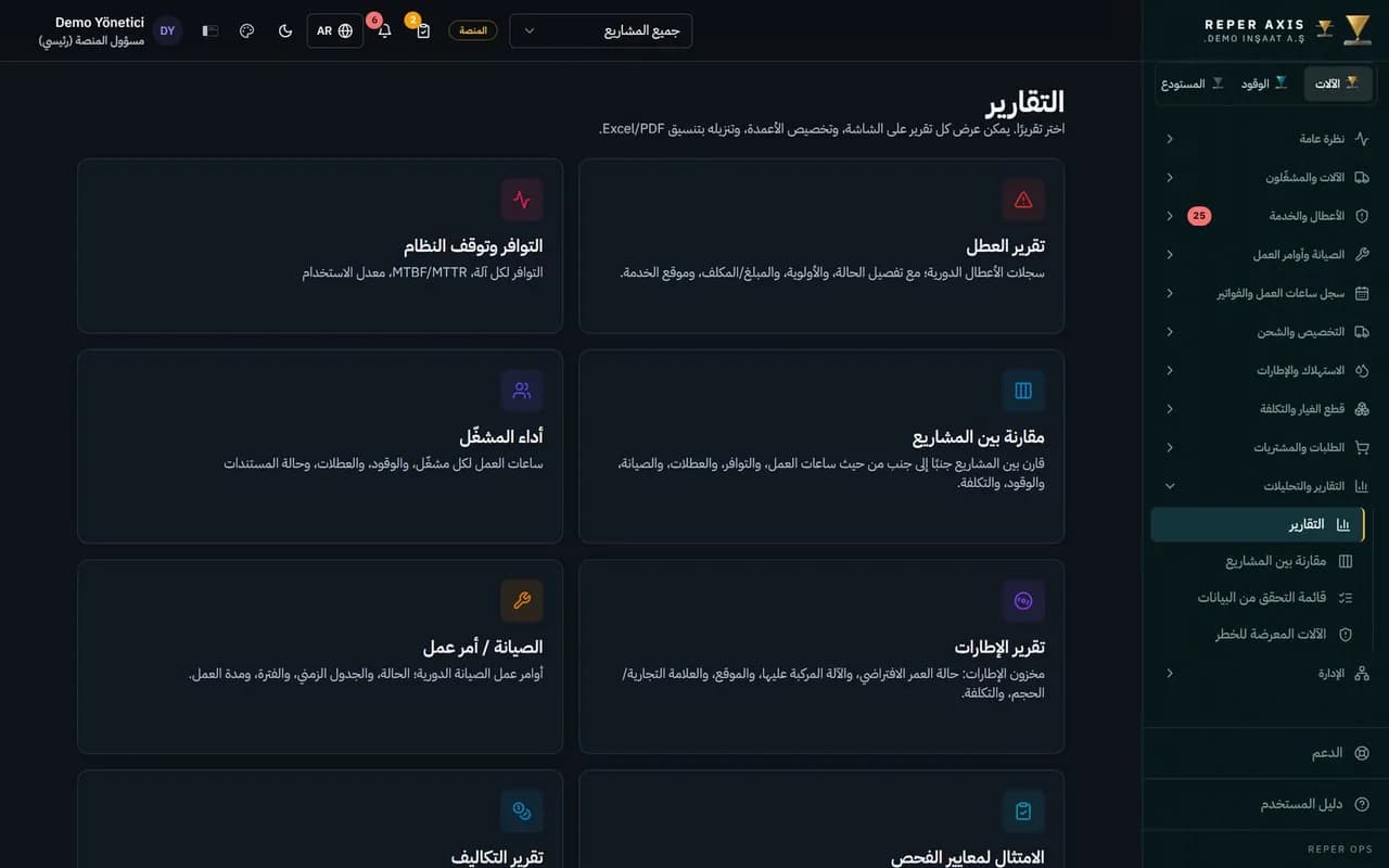 التقارير