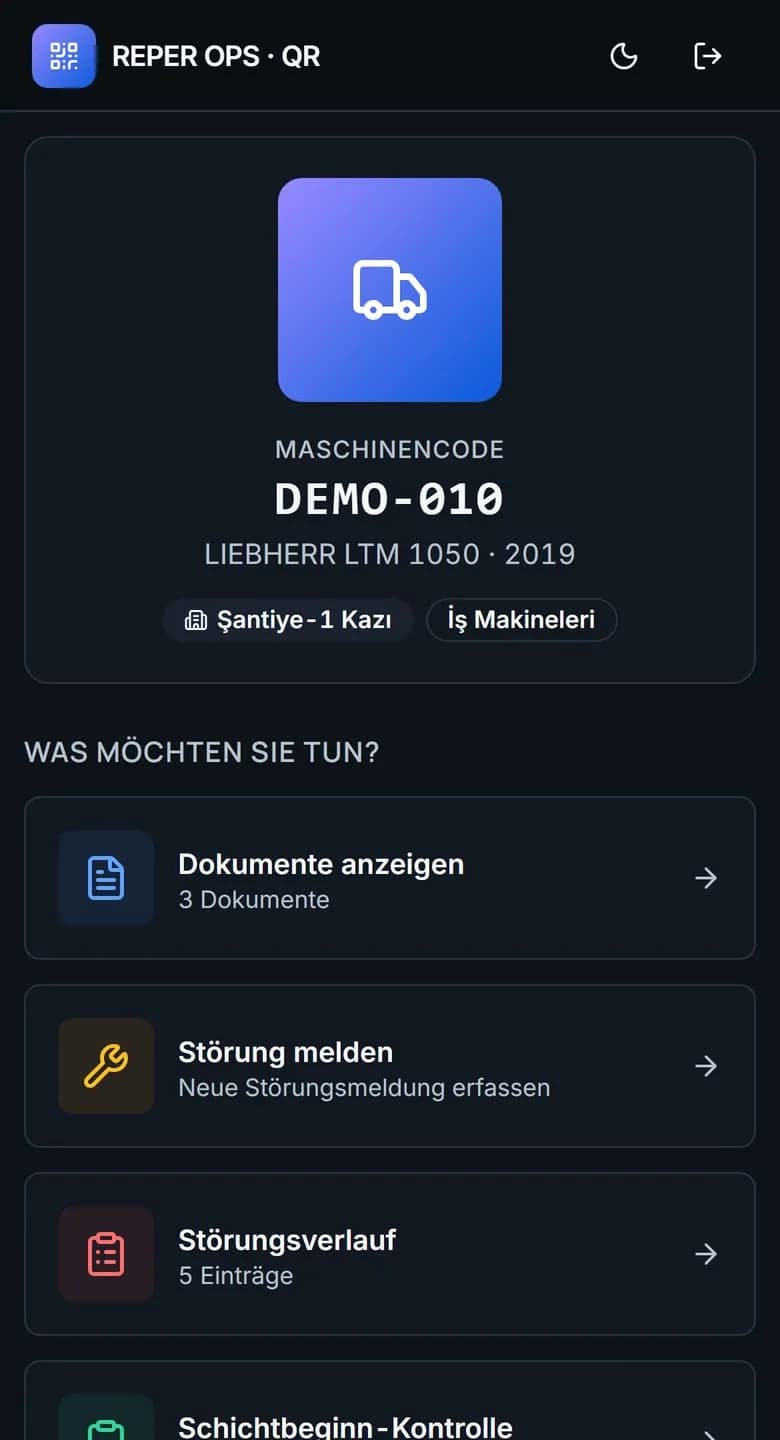 Maschinenverwaltung per QR-Code: vom Etikett bis zum Datensatz