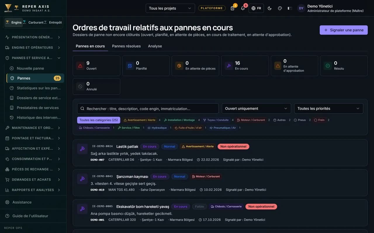 Suivi des pannes sur chantier : Excel ou logiciel dédié au suivi des pannes ?