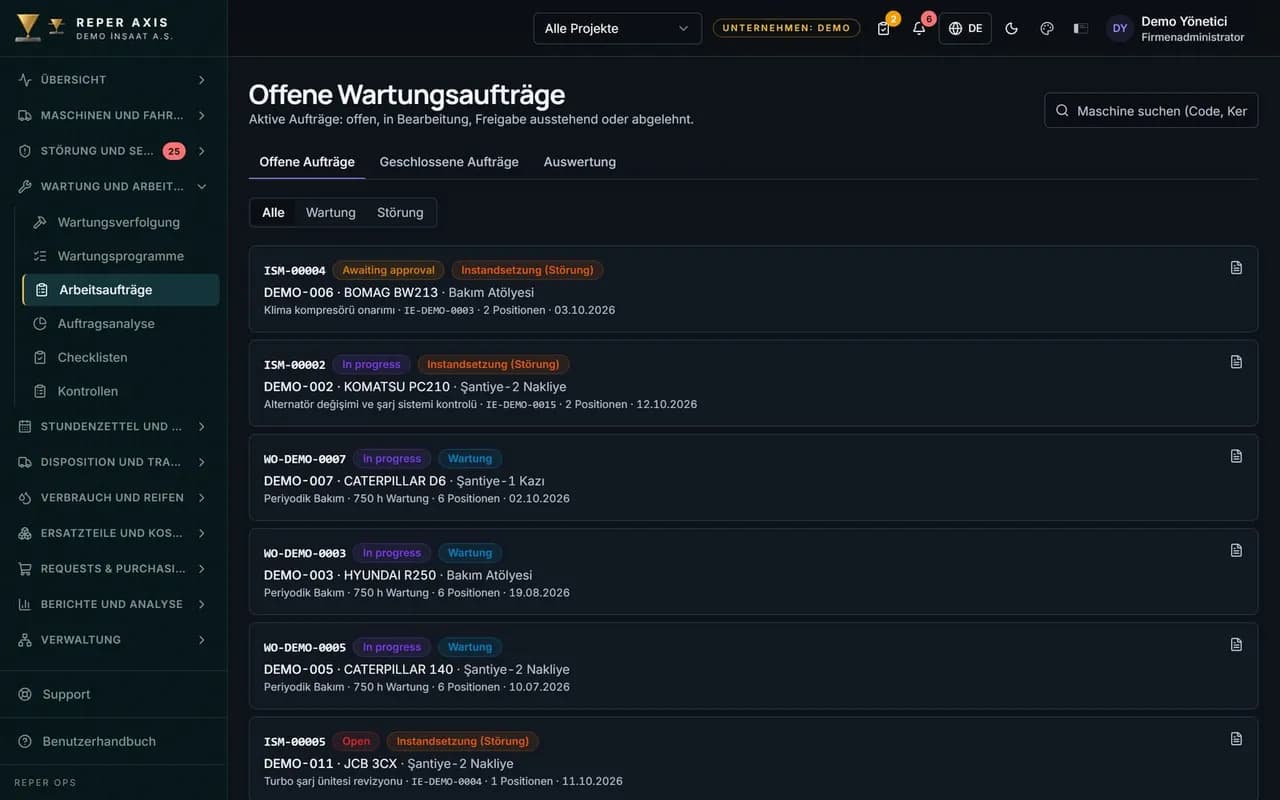 Arbeitsaufträge