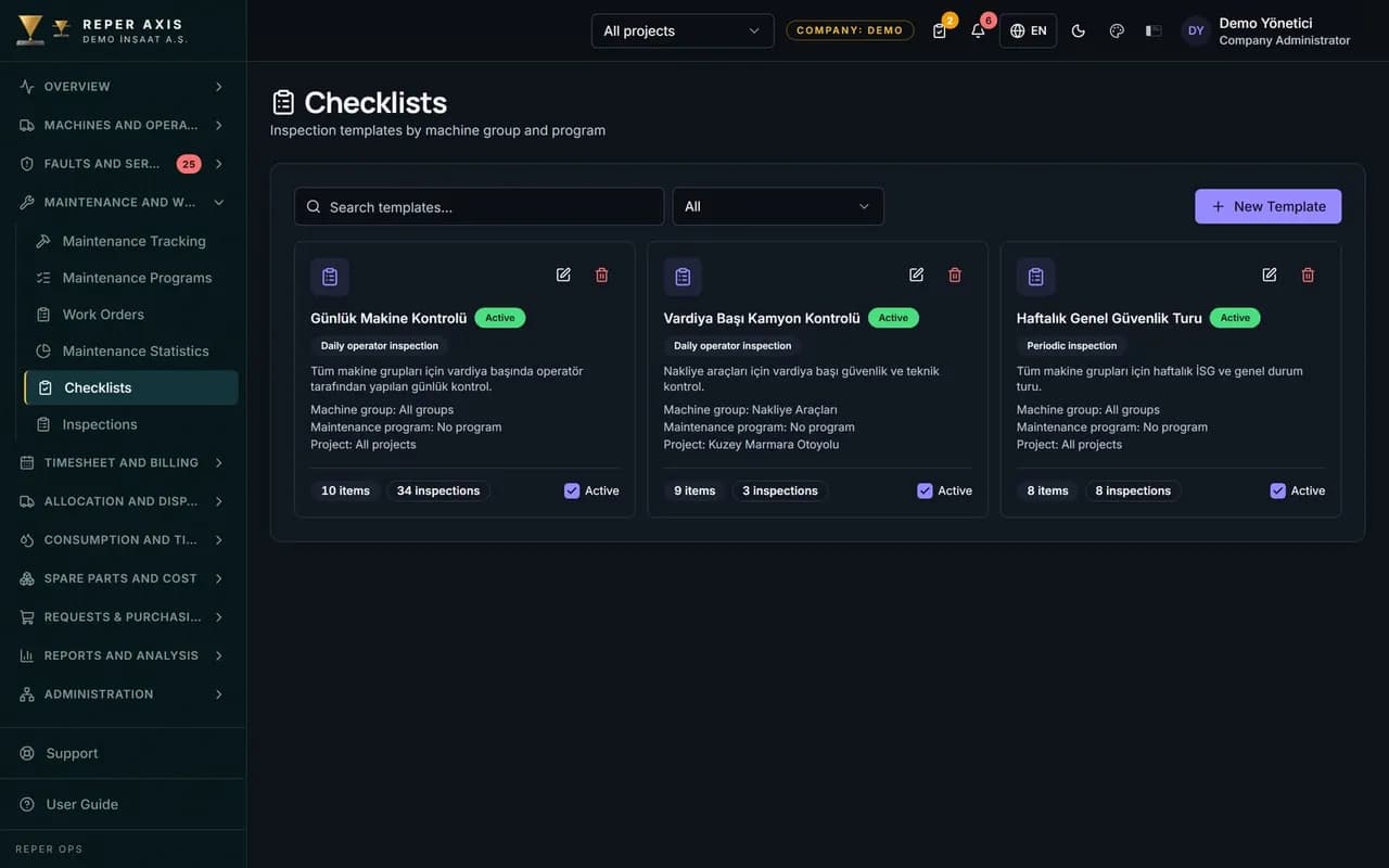Checklists
