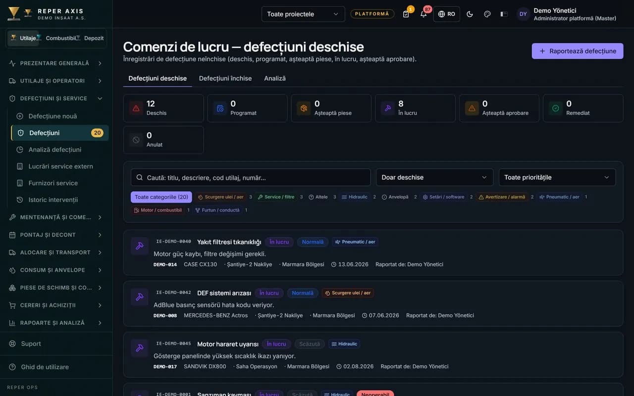 Gestionarea defecțiunilor