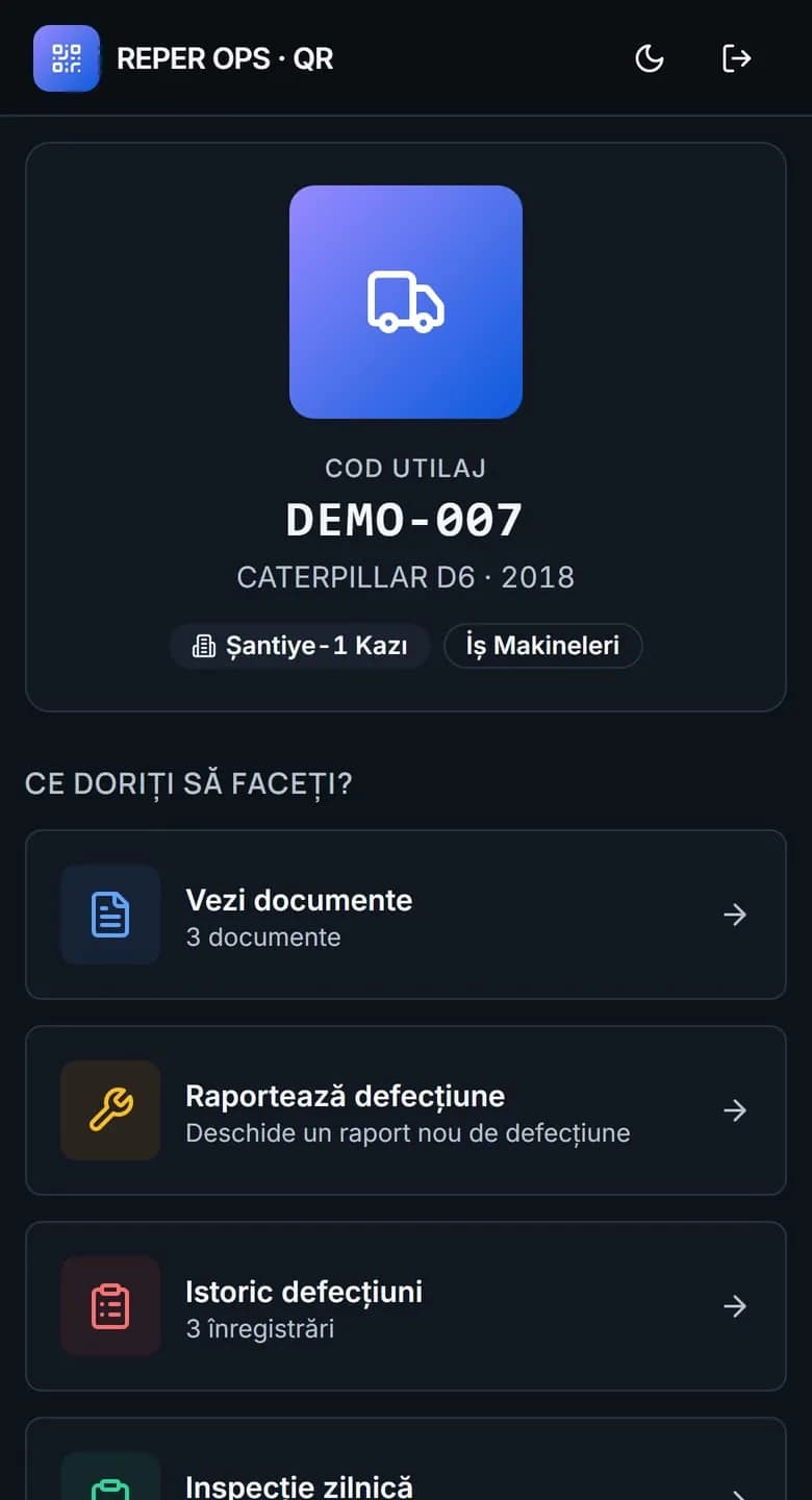 Codul QR de pe utilaj, cea mai rapidă interfață din teren