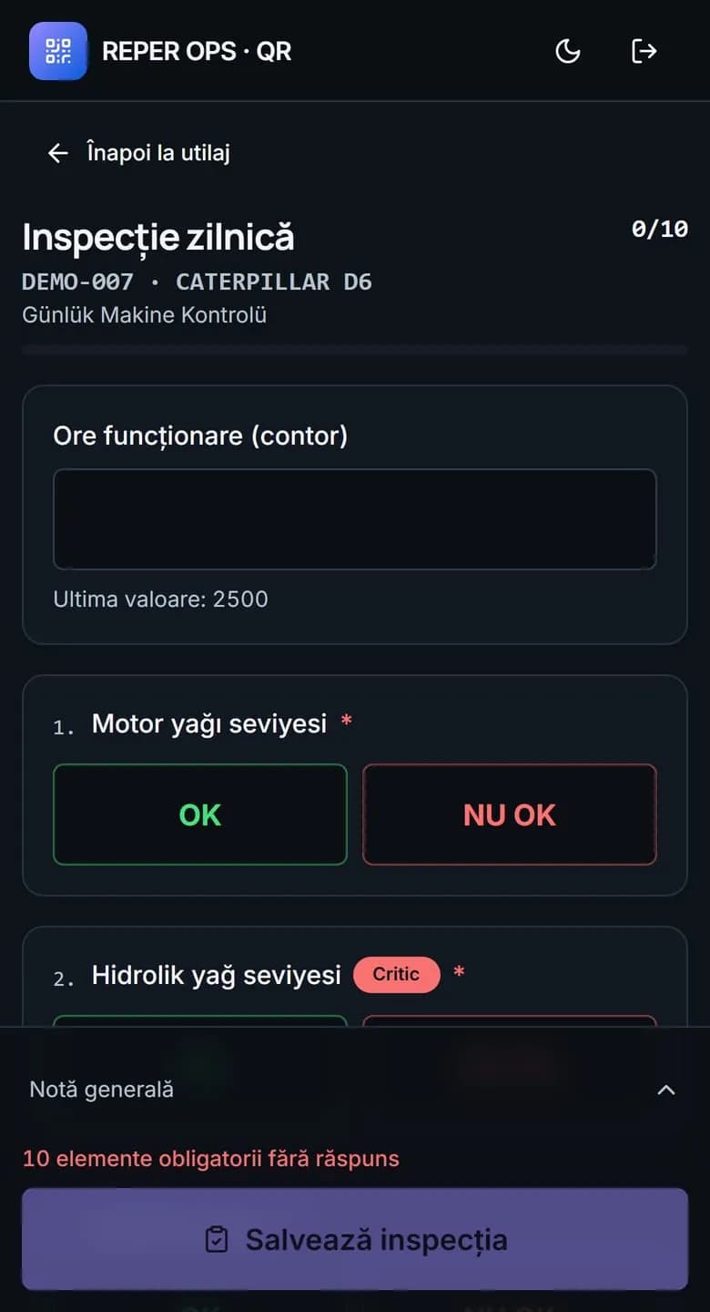 Codul QR de pe utilaj, cea mai rapidă interfață din teren
